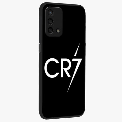 Cr7 Elite Strike Glass Case upright view showcasing energetic football inspired design with modern sports aesthetic.