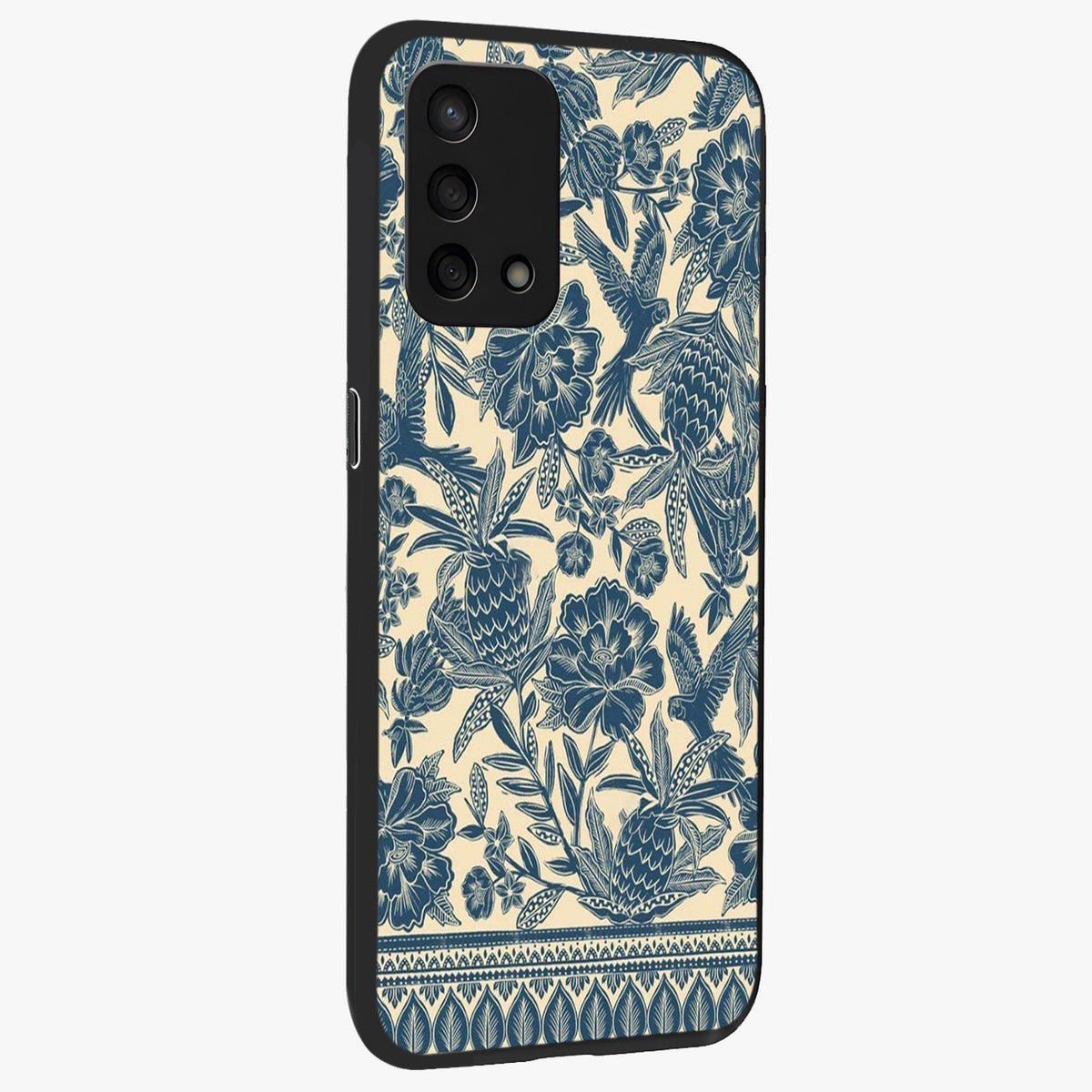 Heirloom Wild Bloom Glass Case upright view showcasing delicate wildflower artwork with timeless floral theme.