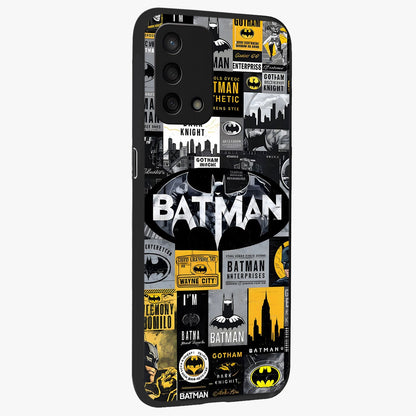 Knight Gotham Rise Glass Case upright view showcasing bold vigilante themed artwork with gothic city vibe.