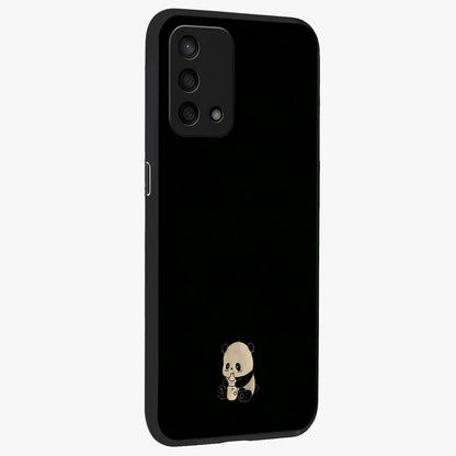 Midnight Panda Love Glass Case upright view showcasing charming panda artwork with playful romantic theme.