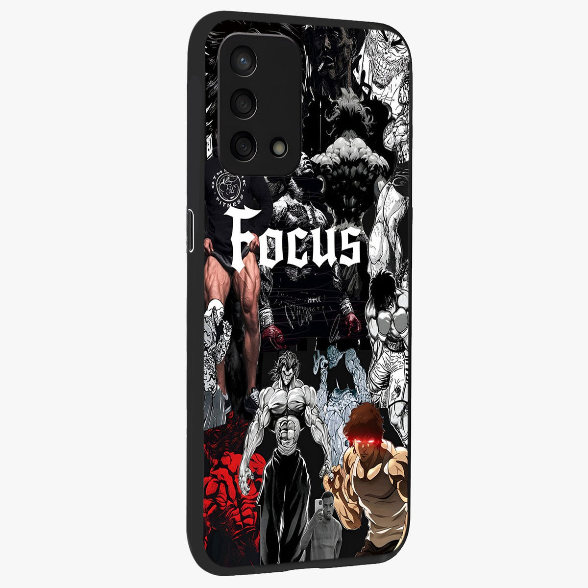 Relentless Power Focus Glass Case upright view showcasing strong inspirational artwork with powerful focus theme.