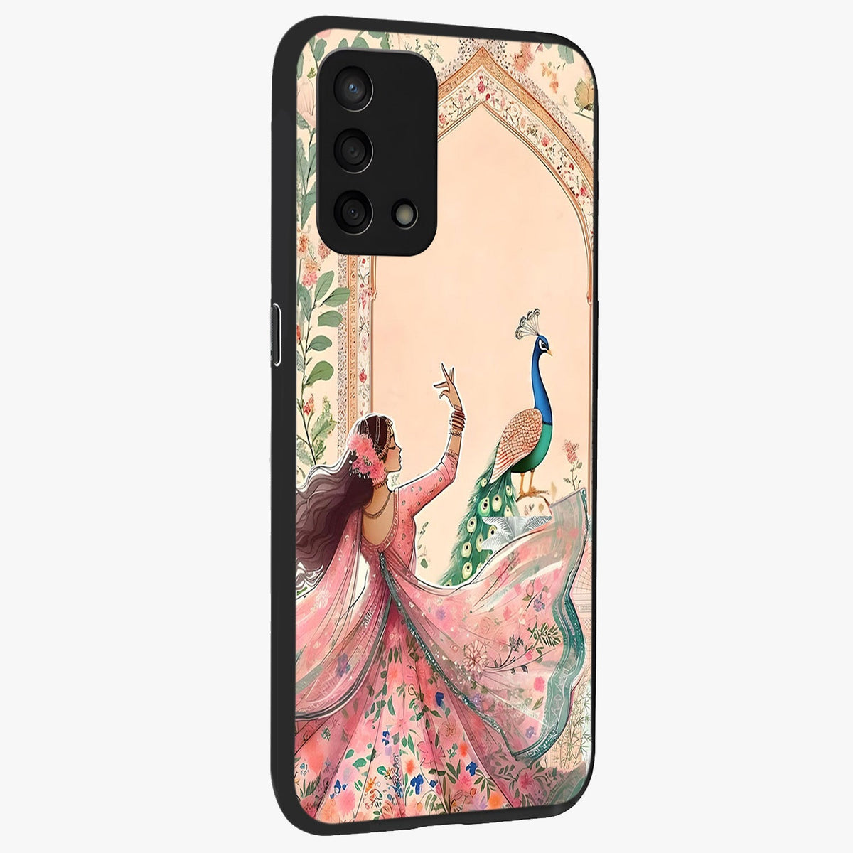 Royal Grace Muse Glass Case upright view showcasing stylish artistic artwork with sophisticated royal theme.