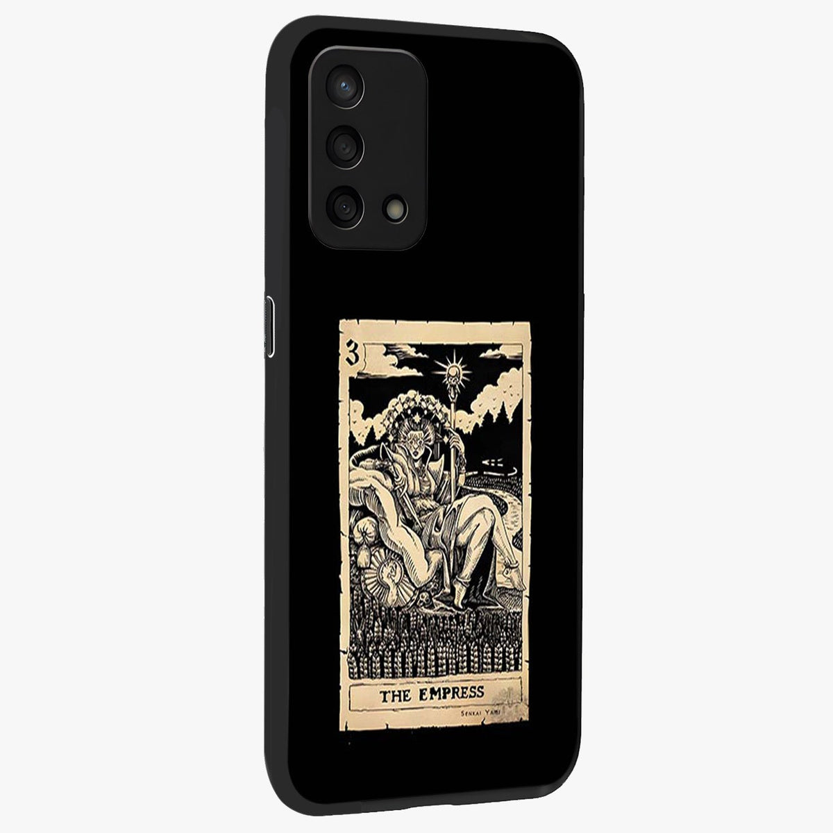 The Empress Glass Case upright view showcasing powerful empress themed artwork with luxurious artistic theme.
