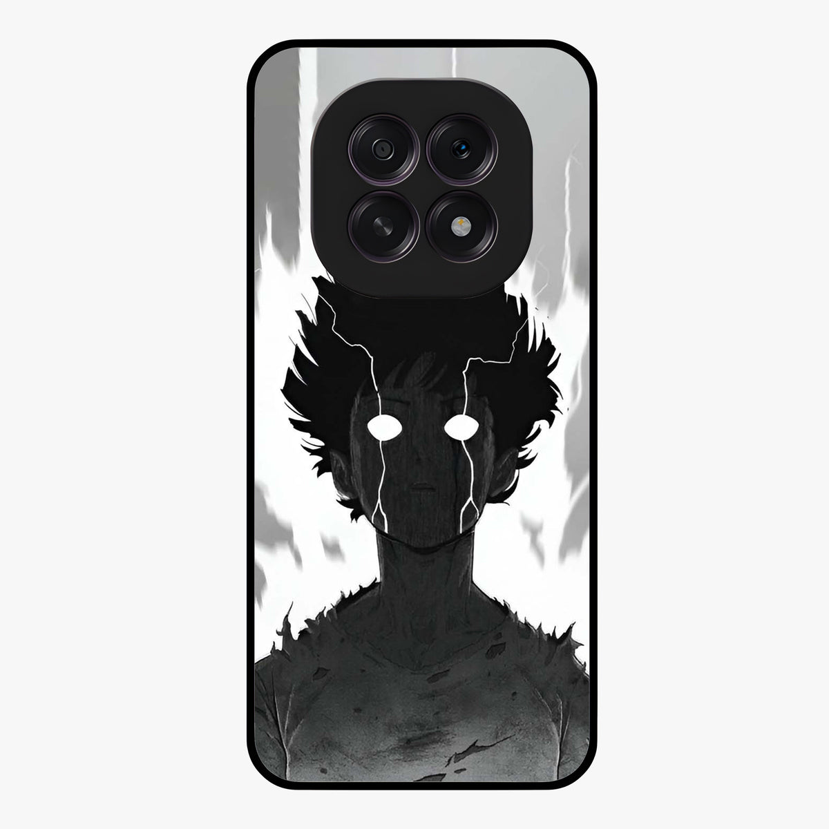 Awakened Inner Rage Glass Case showing flat back view with intense artistic artwork and glossy glass finish.