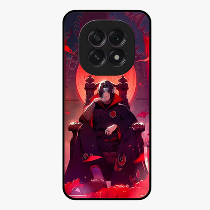 Blood Moon Sovereign Glass Case showing flat back view with mystical blood moon artwork and glossy glass finish.
