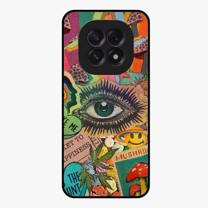 Mystic Eye Wonderland Glass Case showing flat back view with mystical eye themed artwork and glossy glass finish.