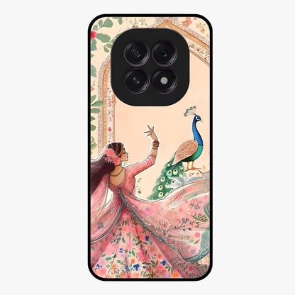 Royal Grace Muse Glass Case showing flat back view with elegant artistic artwork and glossy glass finish.