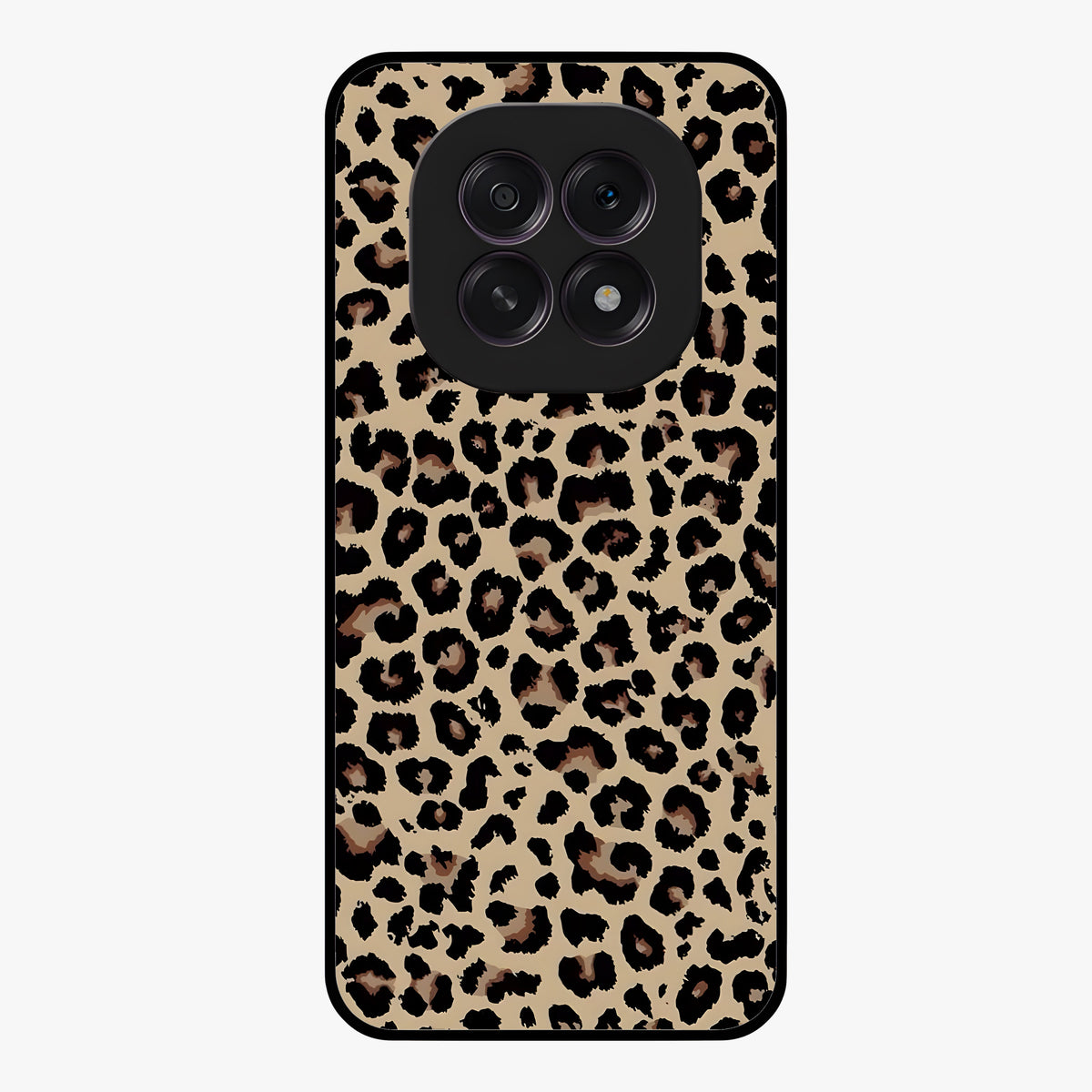 Savage Chic Pattern Glass Case showing flat back view with stylish patterned artwork and glossy glass finish.