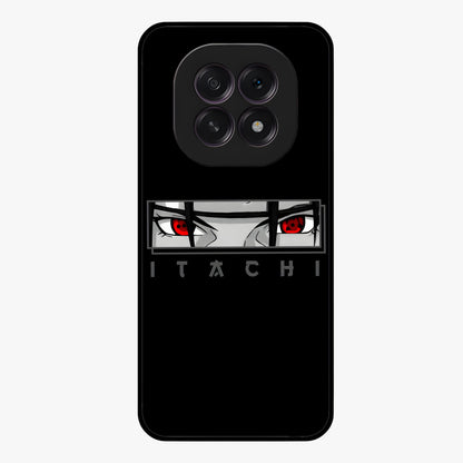Scarlet Gaze Dominance Glass Case showing flat back view with striking red themed artwork and glossy glass finish.