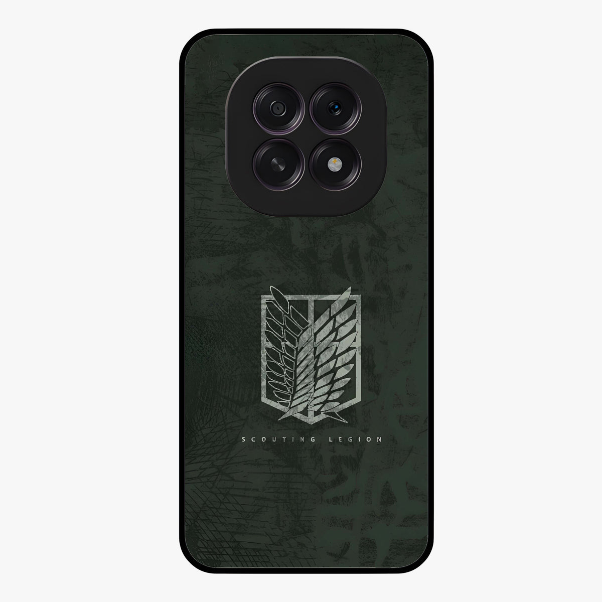 Wings Of Freedom Glass Case showing flat back view with symbolic wings artwork and glossy glass finish.