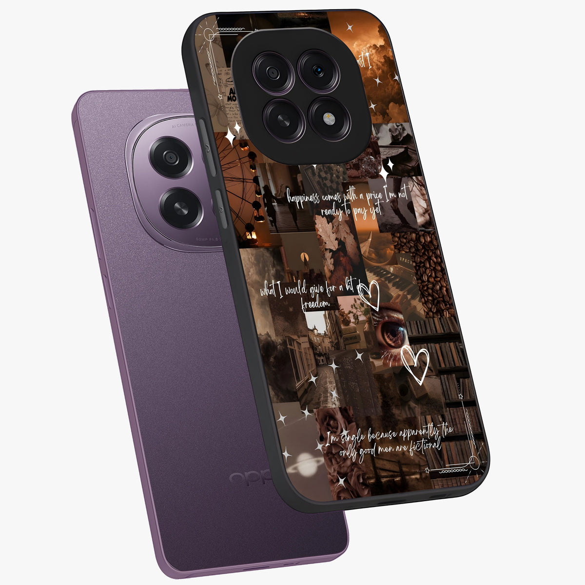 Bittersweet Aesthetic Chaos Glass Case displayed in angled mockup highlighting expressive abstract artwork and edgy aesthetic theme.