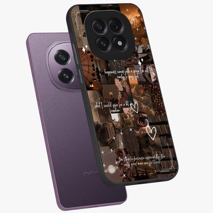 Bittersweet Aesthetic Chaos Glass Case displayed in angled mockup highlighting expressive abstract artwork and edgy aesthetic theme.