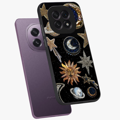 Celestial Gem Constellations Glass Case displayed in angled mockup highlighting gemstone inspired constellation design.