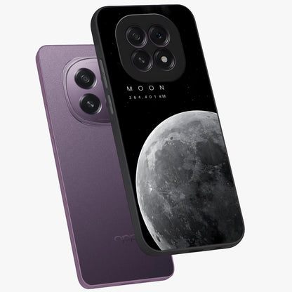 Cosmic Moon Glow Glass Case displayed in angled mockup highlighting celestial moon design with cosmic aesthetic theme.