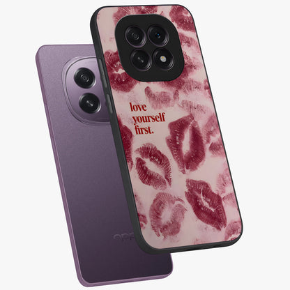 Crimson Kiss Love Glass Case displayed in angled mockup highlighting bold love inspired design with modern aesthetic style.