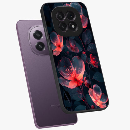 Dark Shade of Flower Glass Case displayed in angled mockup highlighting moody floral illustration with aesthetic dark tones.