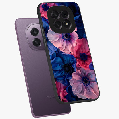 Flower Paper Art Pattern Glass Case displayed in angled mockup highlighting layered paper flower design with artistic aesthetic.