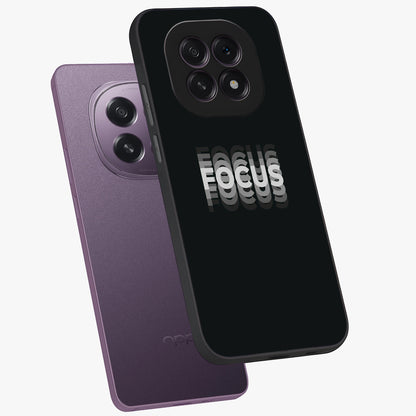 Focus Mode On Glass Case displayed in angled mockup highlighting clean minimal text artwork with modern aesthetic style.