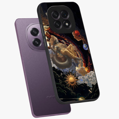 Galactic Divine God Glass Case displayed in angled mockup highlighting powerful celestial deity illustration with galactic aesthetic.