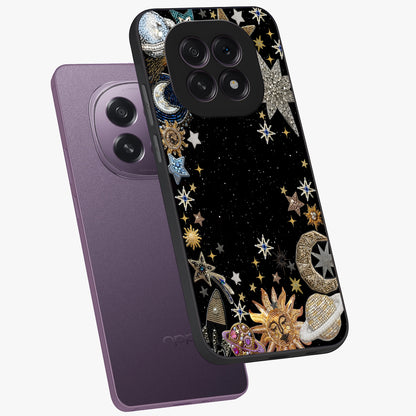 Galactic Jewel Stars Glass Case displayed in angled mockup highlighting shining celestial star design with cosmic aesthetic style.