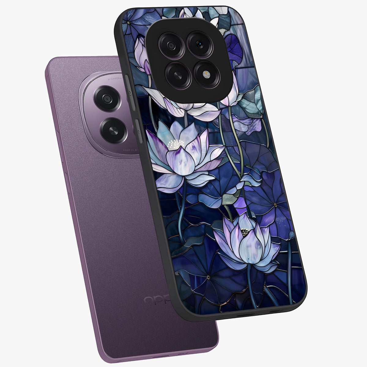 Gloss Petal Rush Glass Case displayed in angled mockup highlighting vibrant petal design with elegant floral aesthetic.
