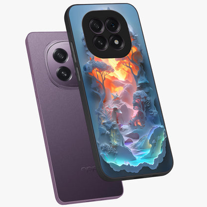 Glow Forest Portal Glass Case displayed in angled mockup highlighting mystical forest design with magical glowing aesthetic.