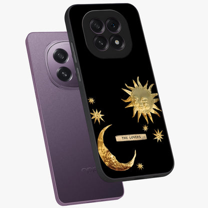 Gold Sun Blush Glass Case displayed in angled mockup highlighting radiant sun design with warm golden aesthetic.