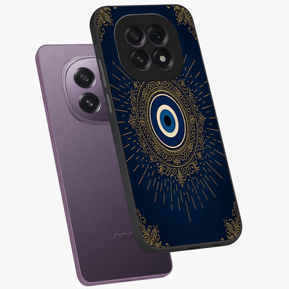 Golden Celestial Charm Glass Case displayed in angled mockup highlighting sparkling cosmic charm design with celestial aesthetic.