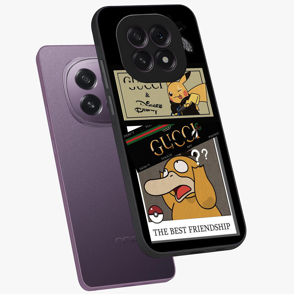 Gucci Play Mashup Glass Case displayed in angled mockup highlighting stylish fashion mashup design with bold aesthetic.