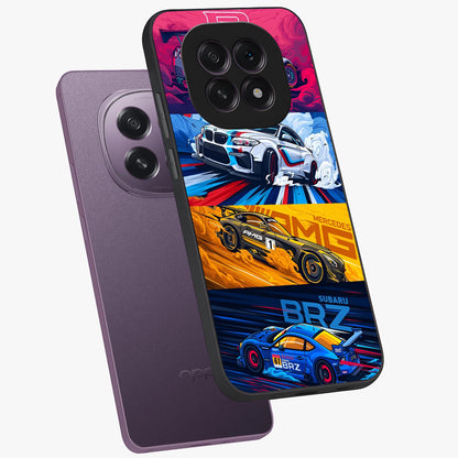 JDM Sports Car Glass Case displayed in angled mockup highlighting sleek Japanese racing car design with automotive aesthetic.