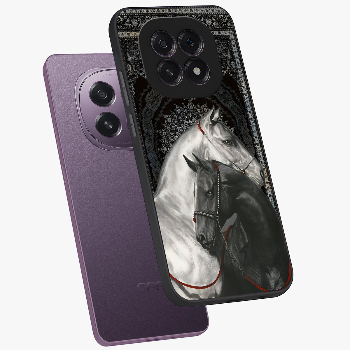 Majestic Ride Legacy Glass Case displayed in angled mockup highlighting sleek vehicle design with bold racing aesthetic.