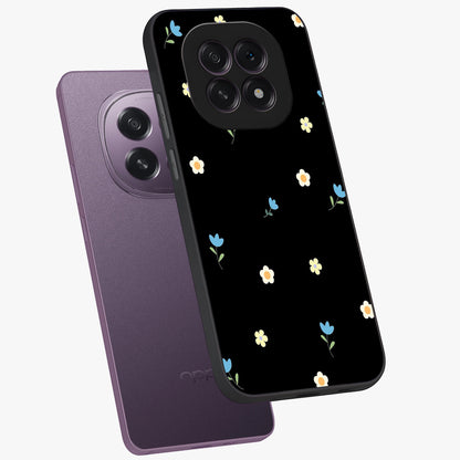 Minimal Petal Whispers Glass Case displayed in angled mockup highlighting delicate petal design with clean minimal aesthetic.