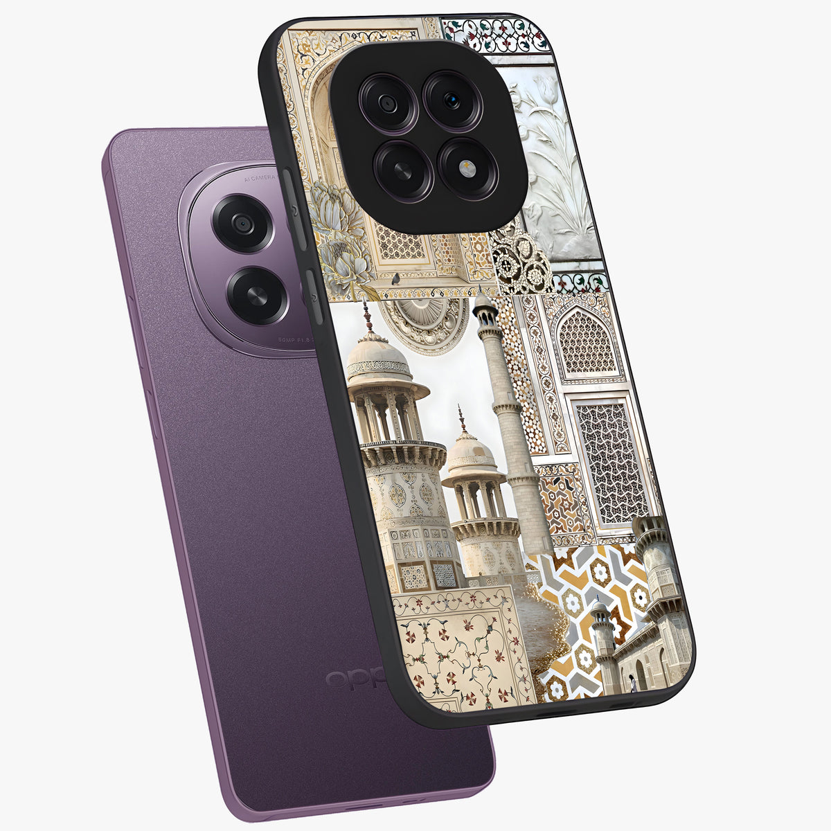 Mughal Marble Legacy Glass Case displayed in angled mockup highlighting elegant heritage marble artwork with royal aesthetic.