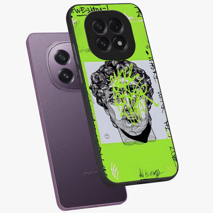 Neo Graffiti Rebellion Glass Case displayed in angled mockup highlighting urban street art design with rebellious aesthetic.