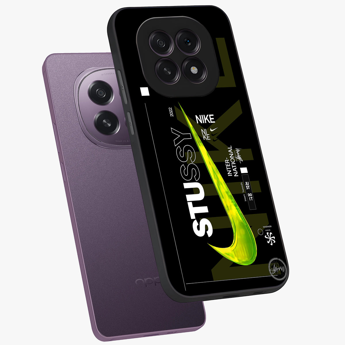Neon Street Edition Glass Case displayed in angled mockup highlighting vibrant urban design with bold street aesthetic.