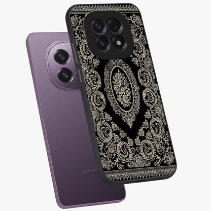 Noir Bloom Elegance Glass Case displayed in angled mockup highlighting refined flower design with stylish noir aesthetic.