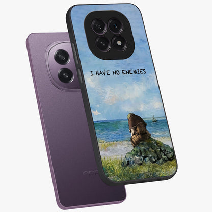 Peace Beyond War Glass Case displayed in angled mockup highlighting meaningful message design with artistic aesthetic style.