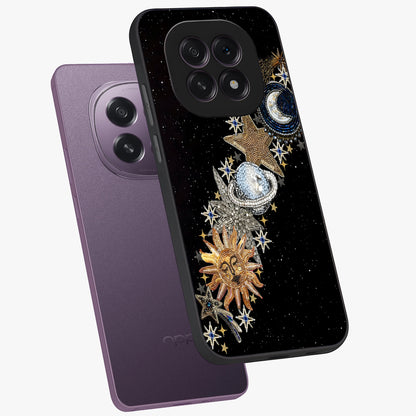 Pearls Universe Object Glass Case displayed in angled mockup highlighting celestial pearl design with dreamy aesthetic.