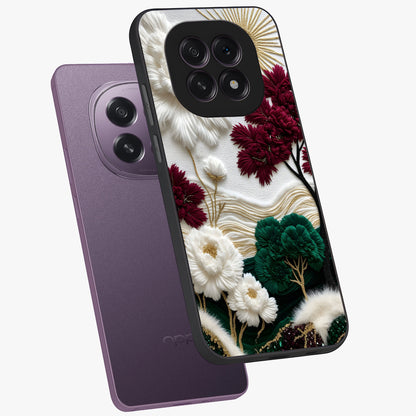 Radiant Bloom Elegance Glass Case displayed in angled mockup highlighting graceful floral design with radiant aesthetic style.