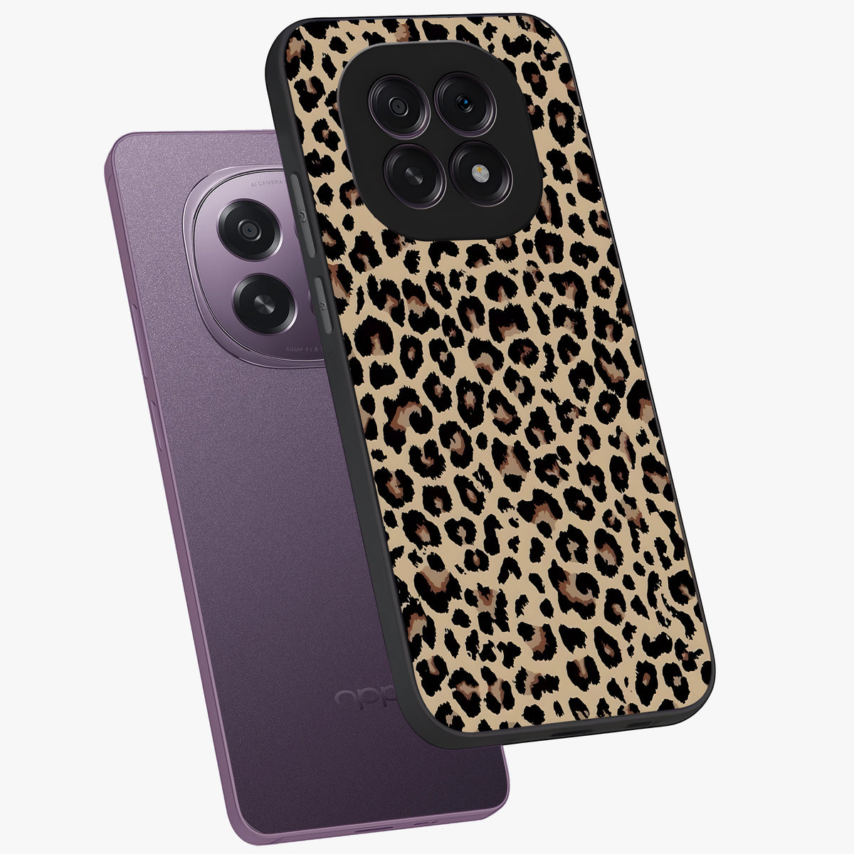 Savage Chic Pattern Glass Case displayed in angled mockup highlighting bold fashion inspired design with chic aesthetic.