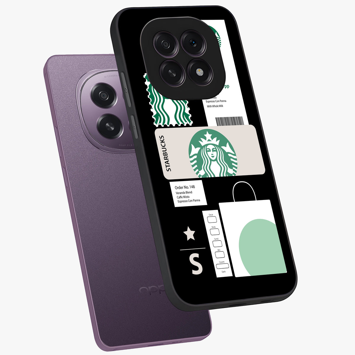 Starbucks Mocha Glass Case displayed in angled mockup highlighting stylish mocha themed design with cozy café aesthetic.