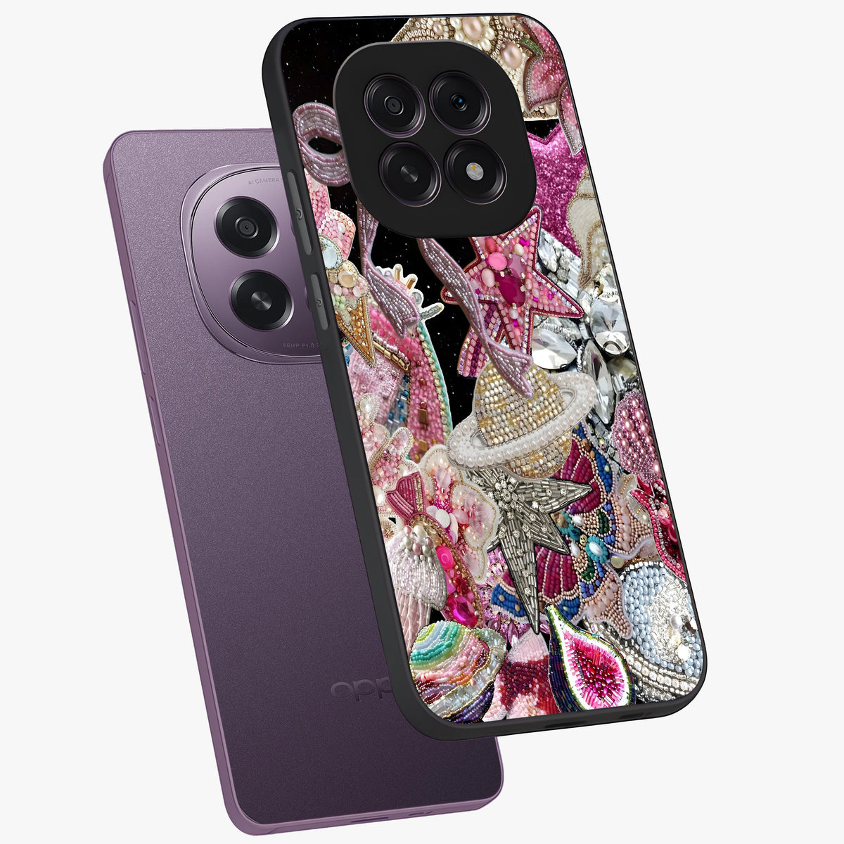 Starlit Jewel Dream Glass Case displayed in angled mockup highlighting glowing celestial jewel design with dreamy aesthetic.