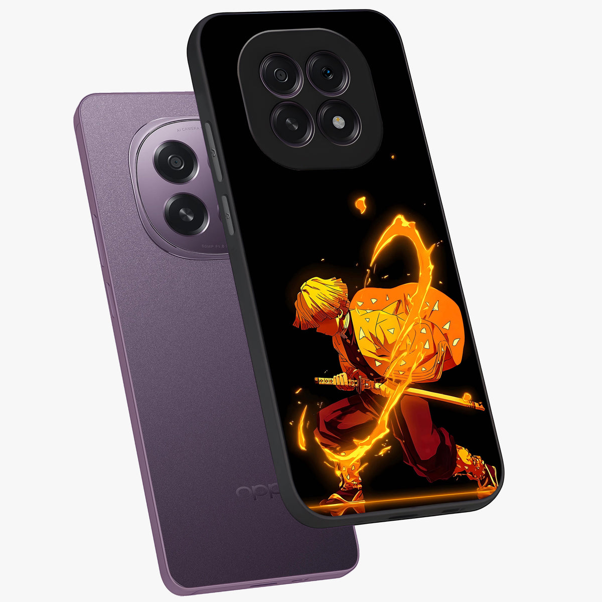 Thunder Flame Execution Glass Case displayed in angled mockup highlighting dramatic fire themed design with intense fantasy aesthetic.