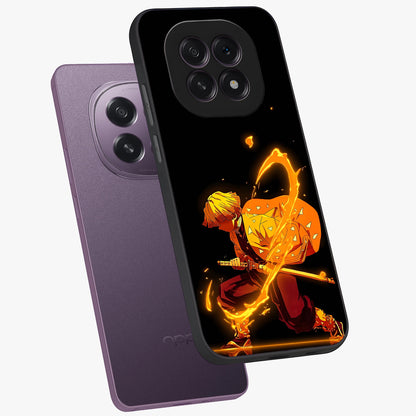 Thunder Flame Execution Glass Case displayed in angled mockup highlighting dramatic fire themed design with intense fantasy aesthetic.