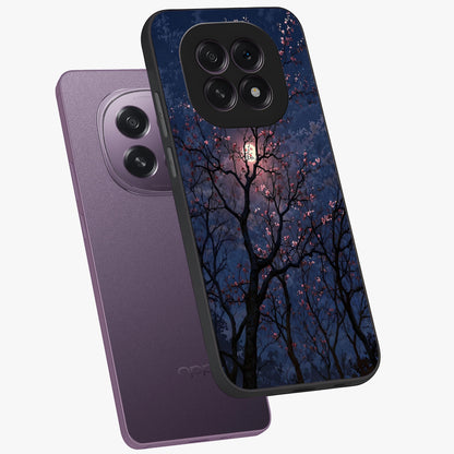 Twilight Sakura Serenade Glass Case displayed in angled mockup highlighting delicate sakura flower design with dreamy aesthetic.