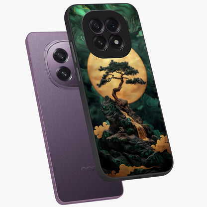 Zen Moon Rise Glass Case displayed in angled mockup highlighting peaceful lunar design with zen aesthetic style.