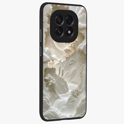 Celestial Origami Glass Case upright view showcasing creative origami artwork with modern celestial style.