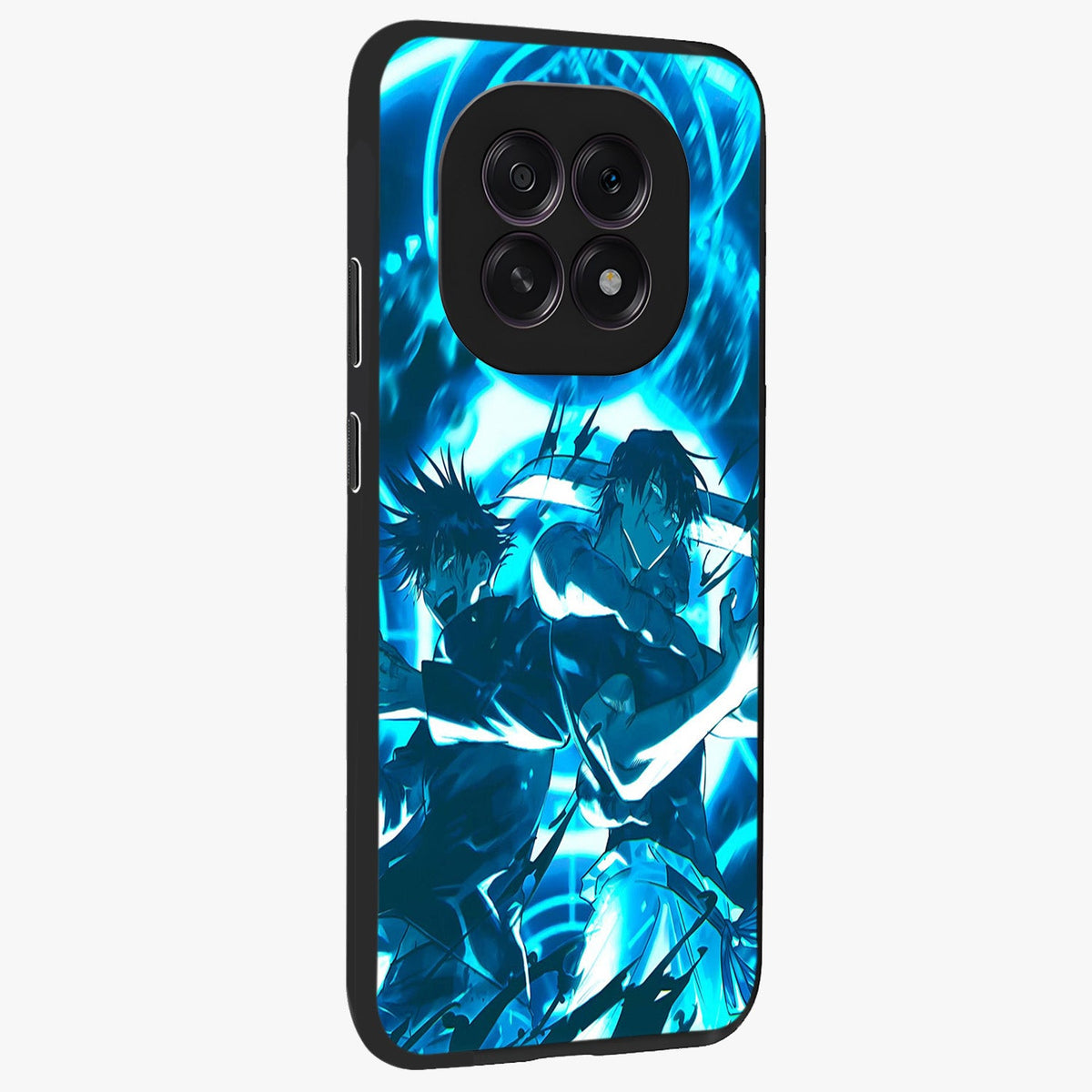 Cursed Energy Clash Glass Case upright view showcasing dramatic clash artwork with bold supernatural theme.