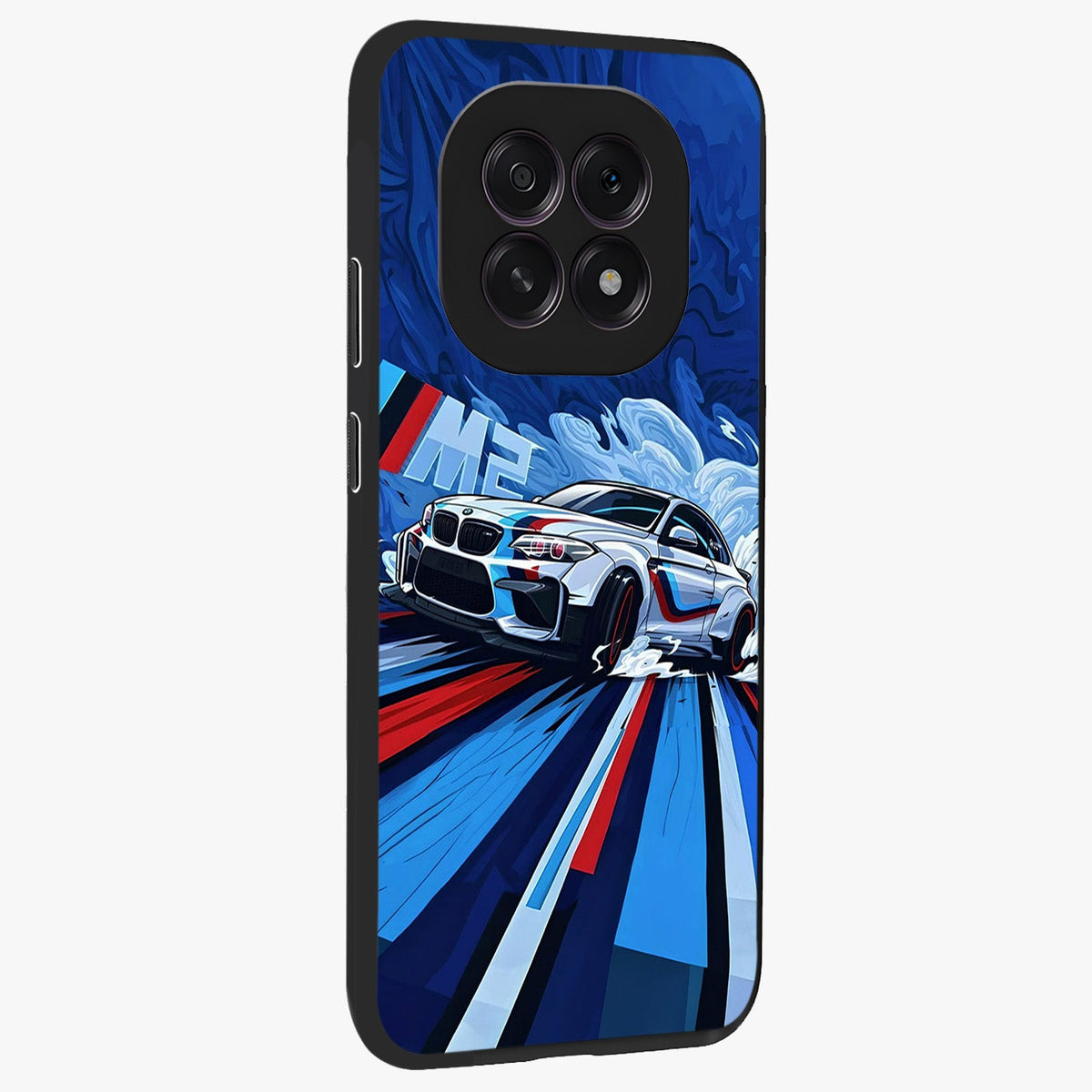 Drift Power Rush Glass Case upright view showcasing high speed racing artwork with bold automotive theme.