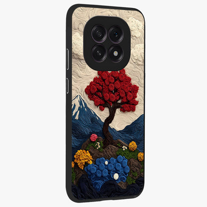 Eternal Nature Tapestry Glass Case upright view showcasing elegant nature tapestry design with decorative style.